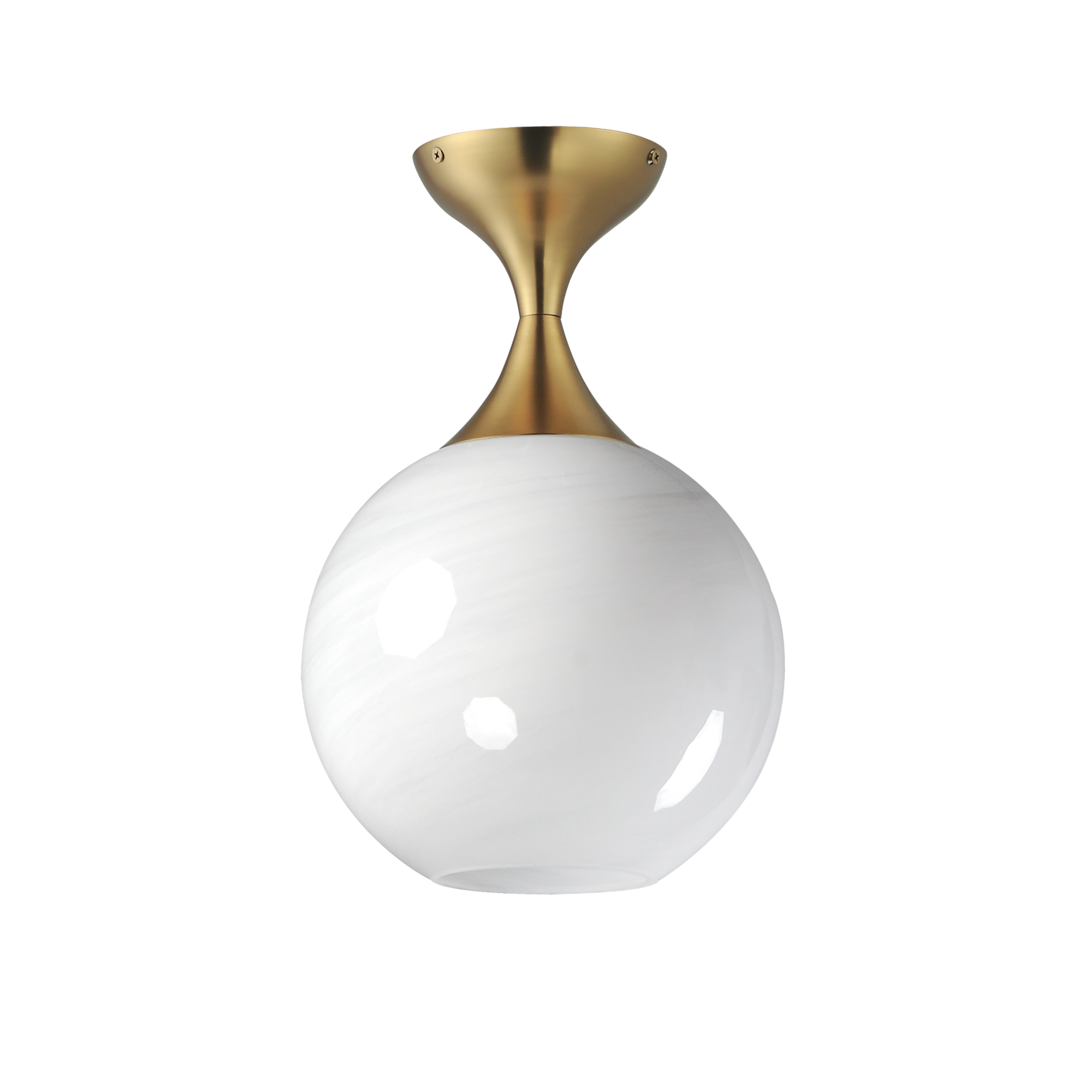 Natural Aged Brass Flush Mount from the Neve Collection