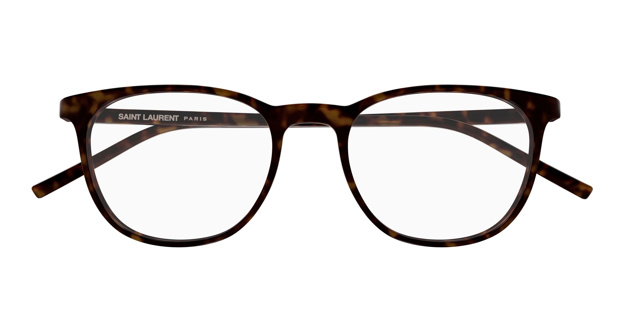 SAINT LAURENT Unisex SAINT LAURENT SL 884 002 Optical frames Bio-injected Havana Transparent Round