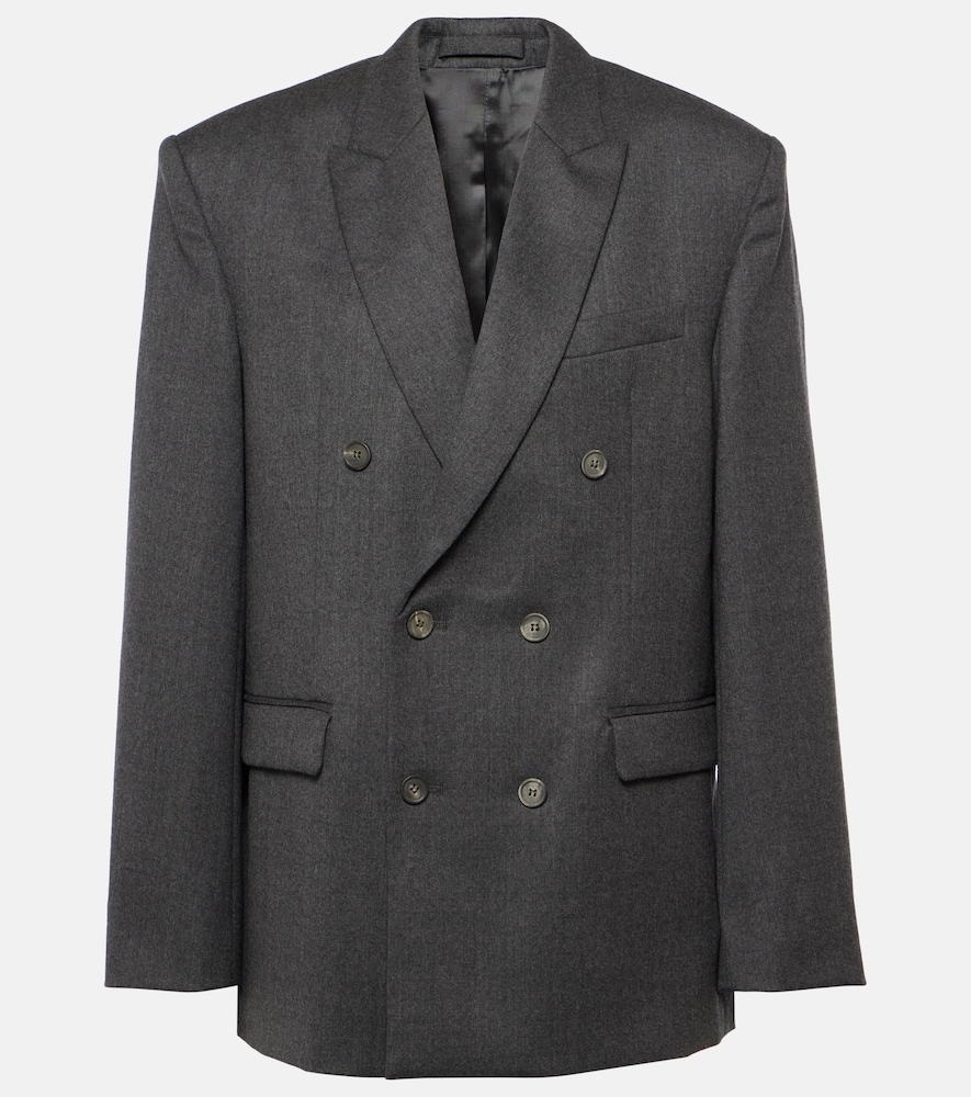Double-breasted wool blazer