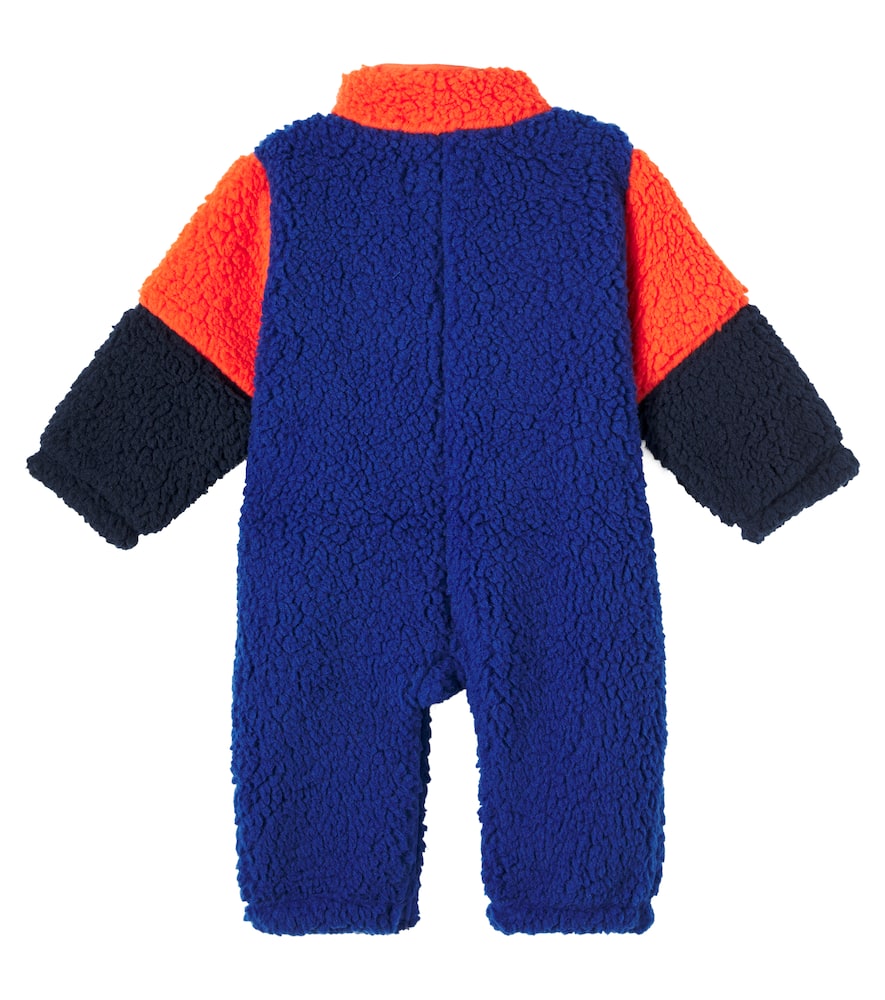 Baby colorblocked faux shearling snowsuit