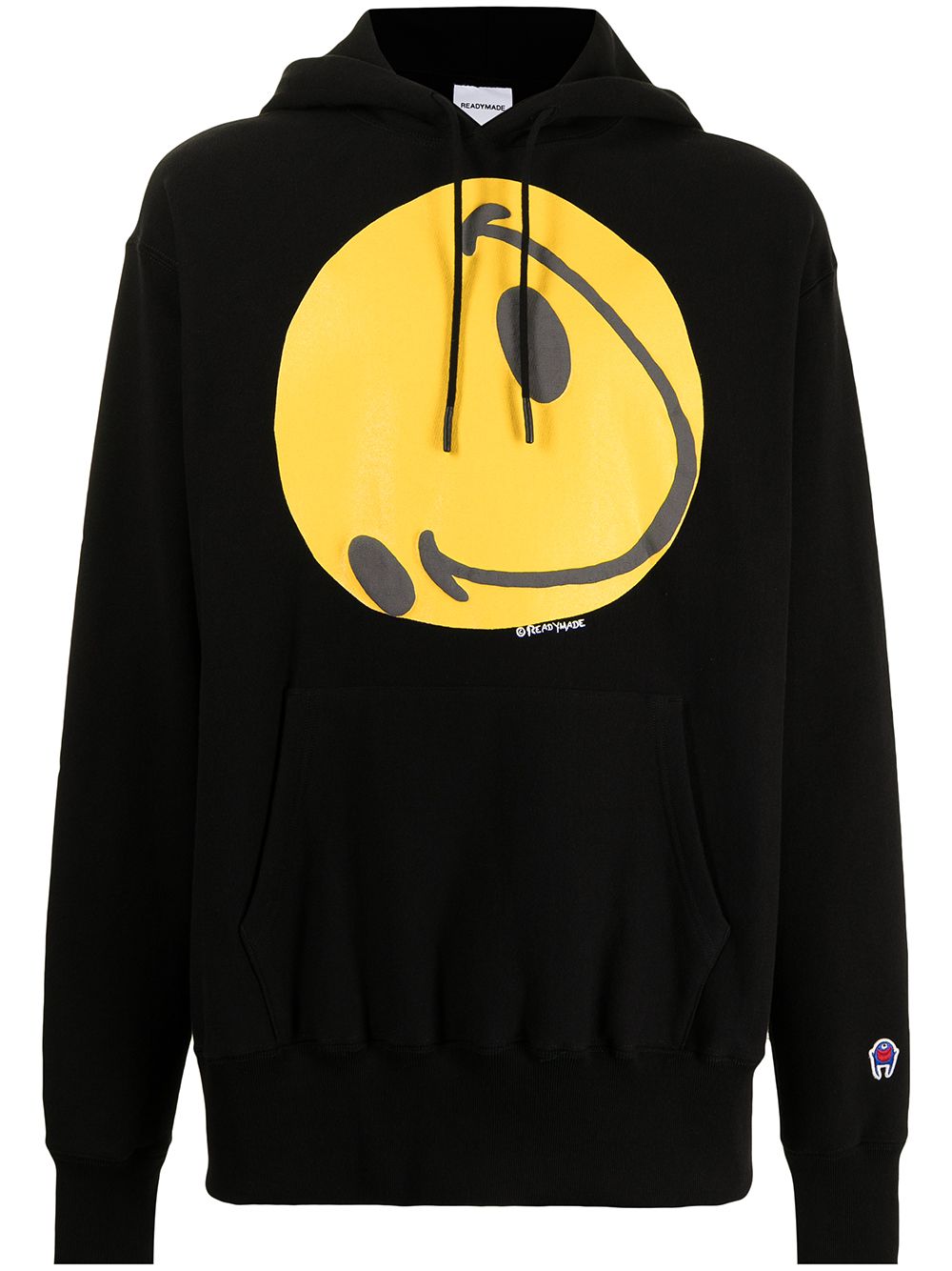 Graphic-print hoodie - Black
