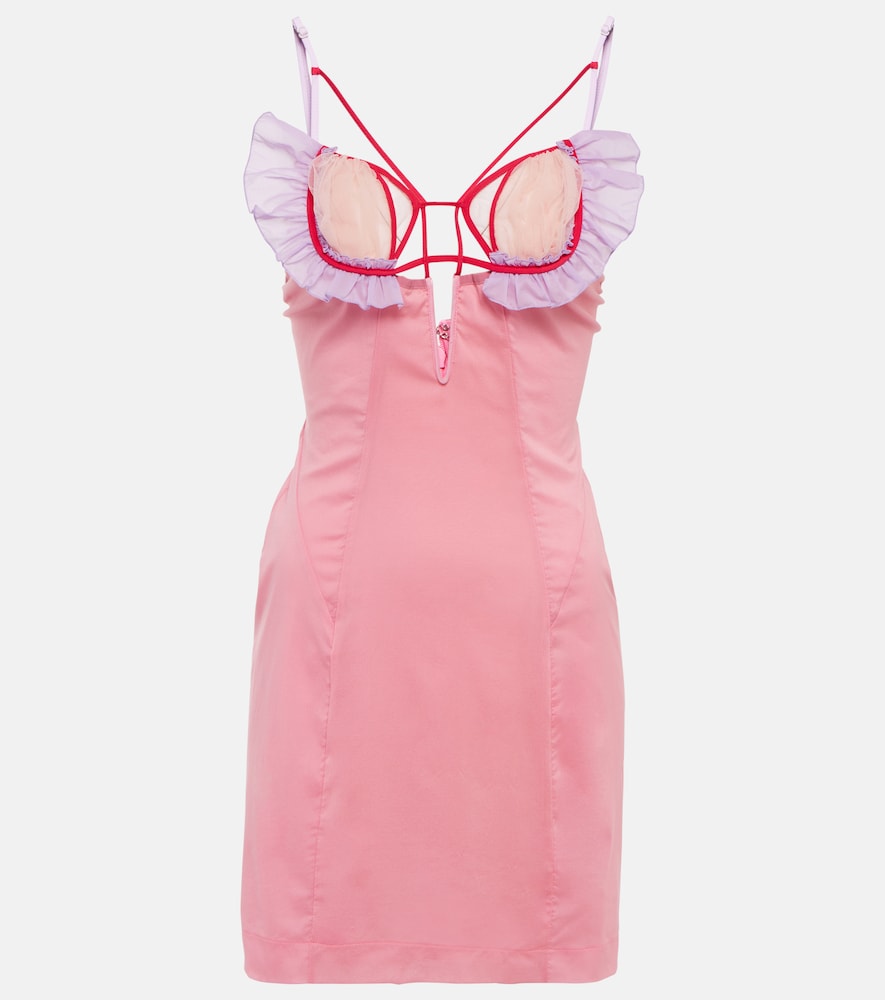 Silk-blend minidress
