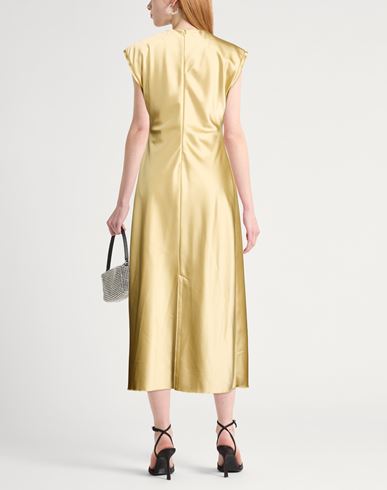 Woman Midi dress Khaki Size 6 Polyester, Elastane