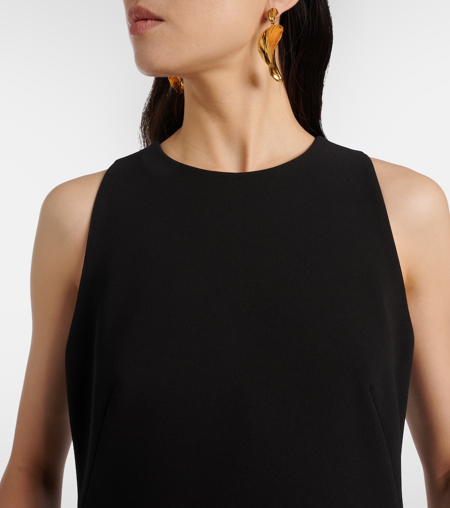Semito feather-trimmed midi dress