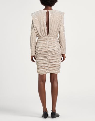 Woman Mini dress Cream Size 6 Polyester, Elastane