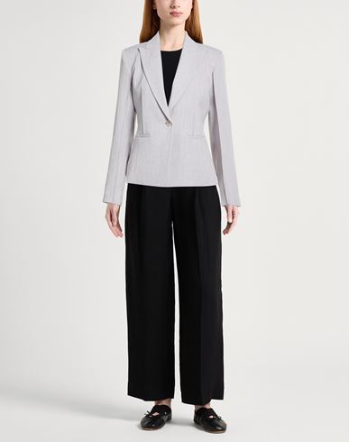 Woman Blazer Light grey Size 10 Polyester, Viscose, Elastane