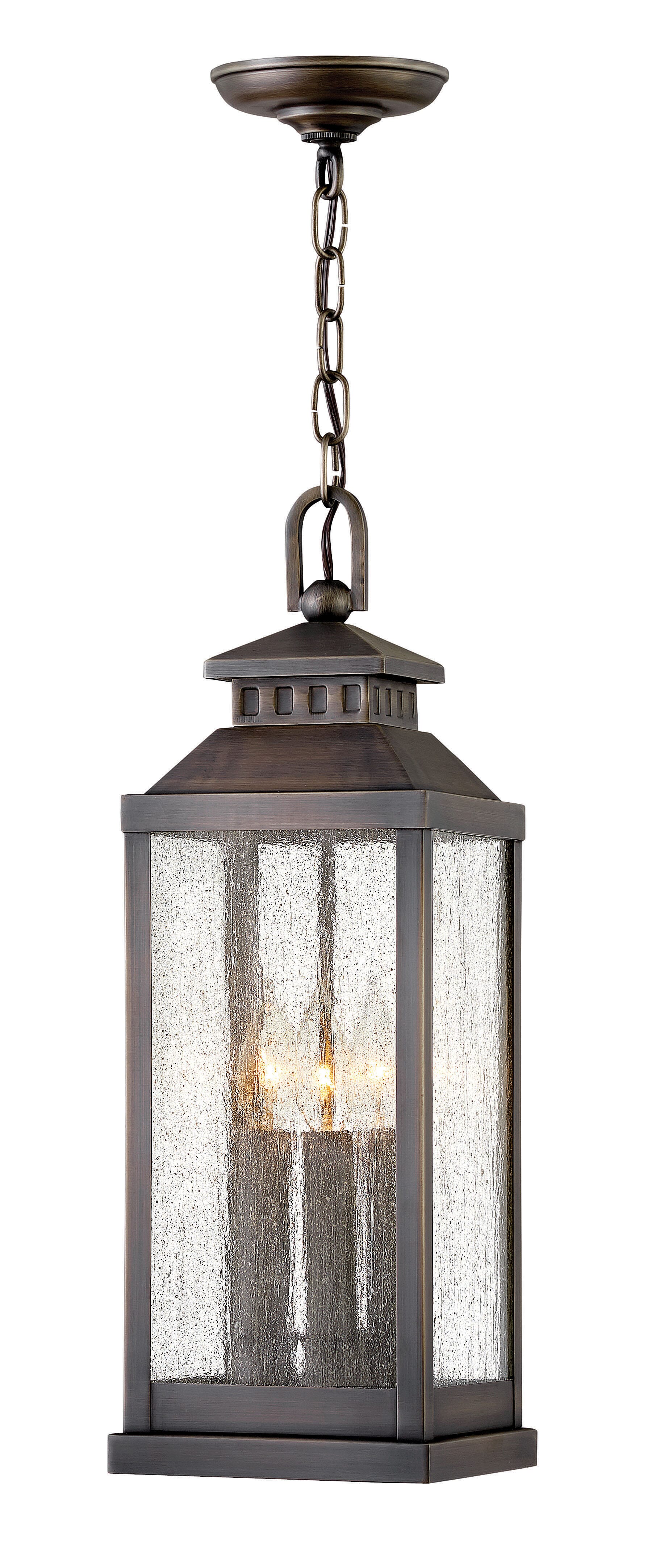 Blackened Brass LED Outdoor Lantern from the Revere Collection