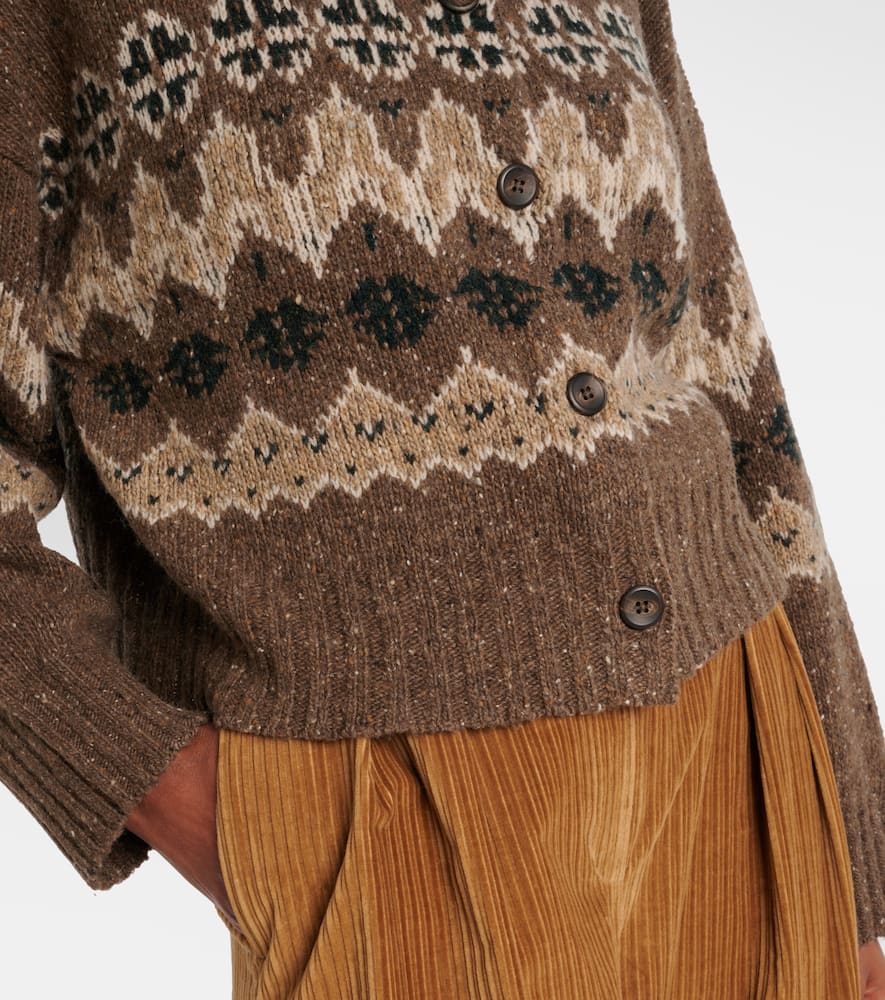Cammie Fair Isle wool-blend cardigan