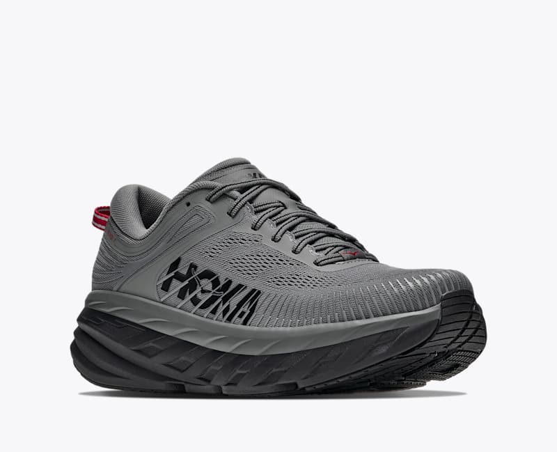 HOKA Men's Bondi 7 Shoes in Asteroid/Black