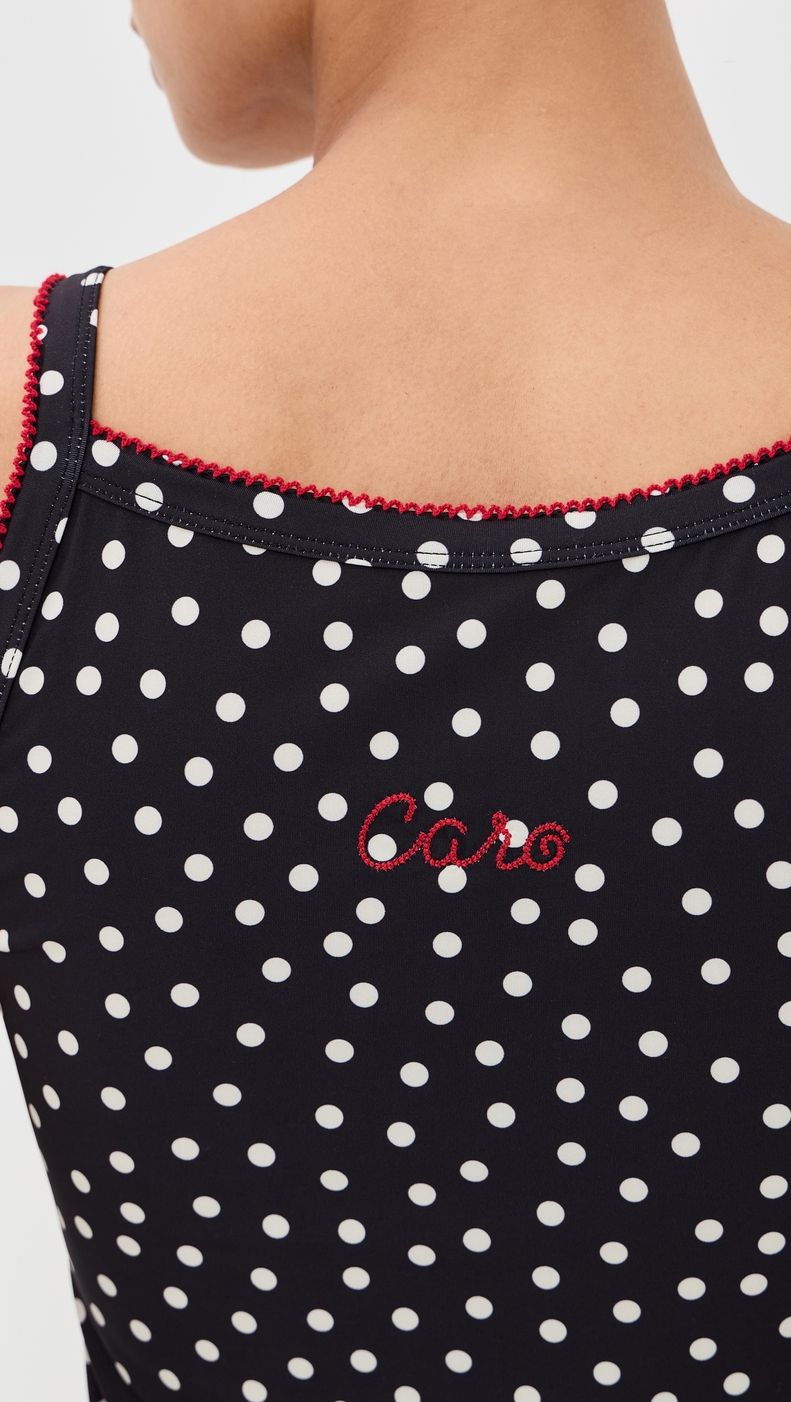 Slip Dress Black/White Dots