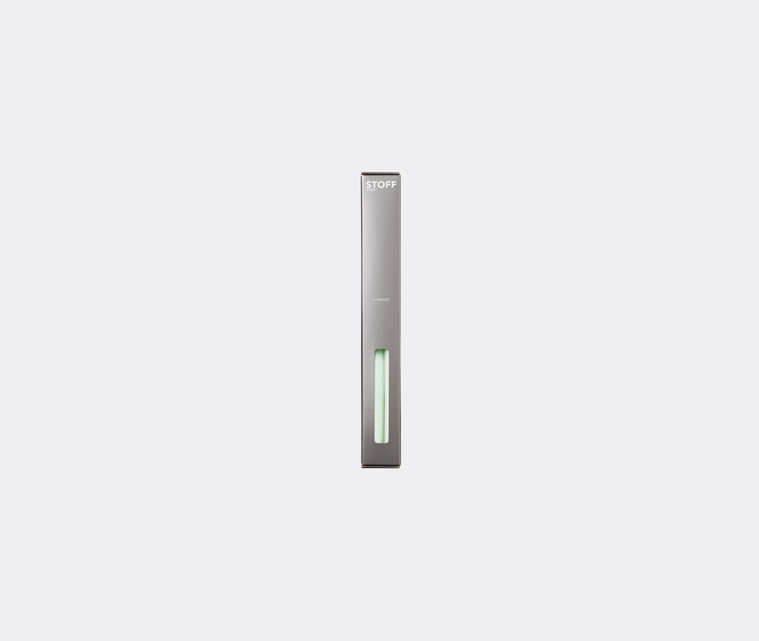 'stoff' Candles, Six Pieces, Dusty Mint