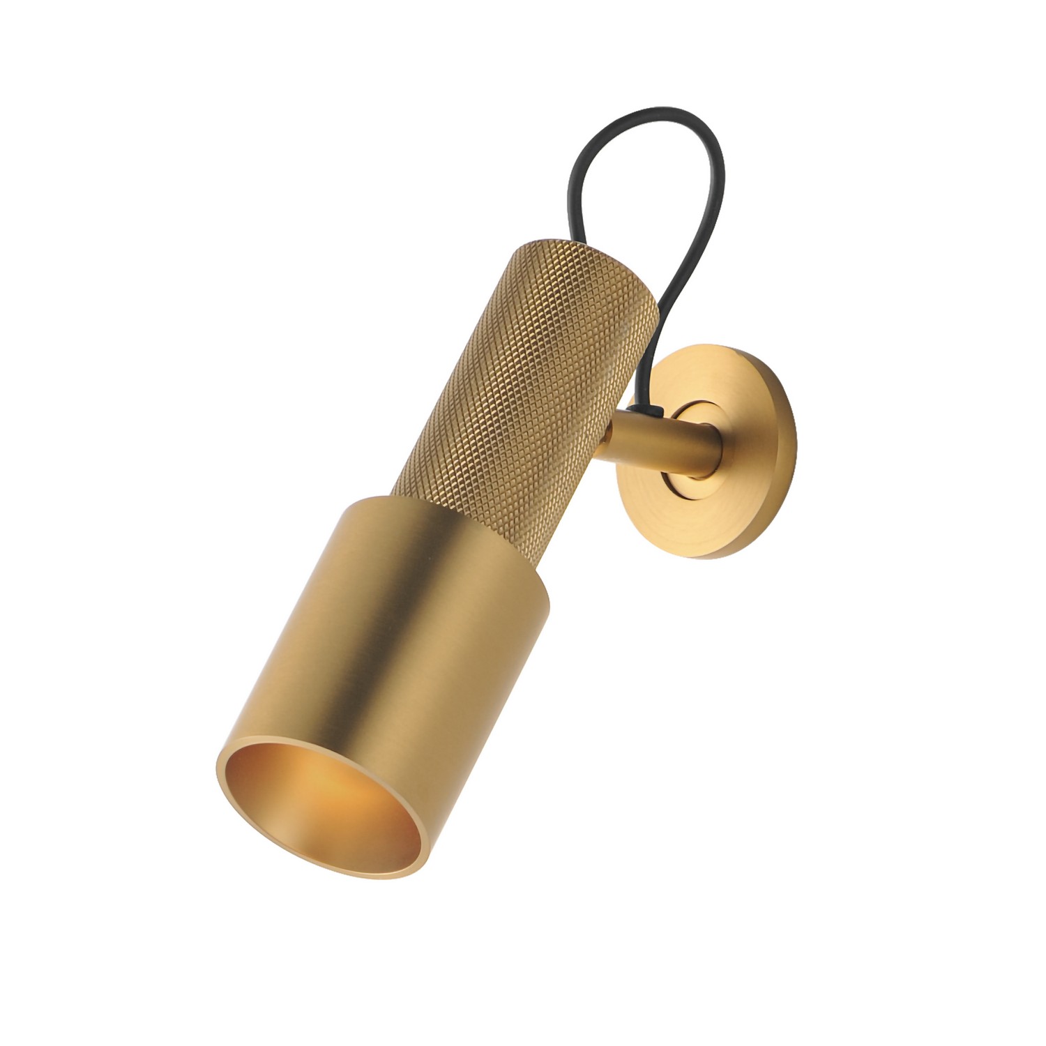 Natural Aged Brass LED Spot Light from the Handler Collection