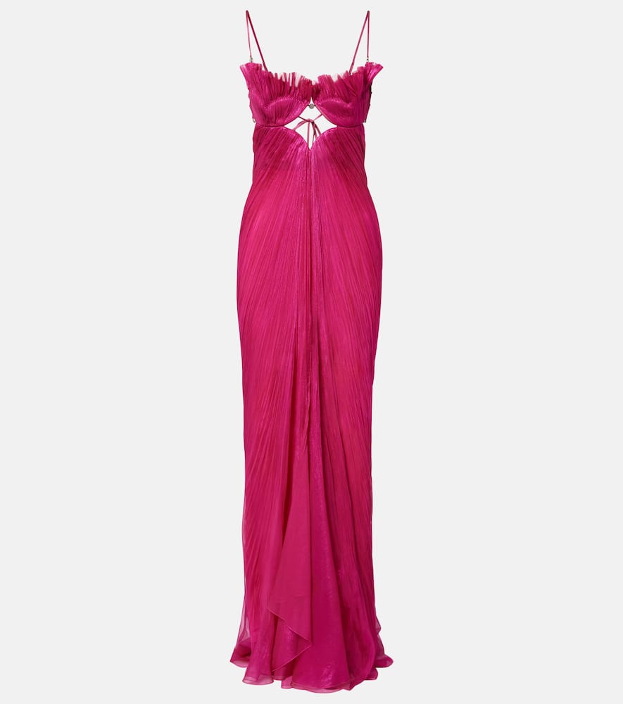 Lupita draped silk gown