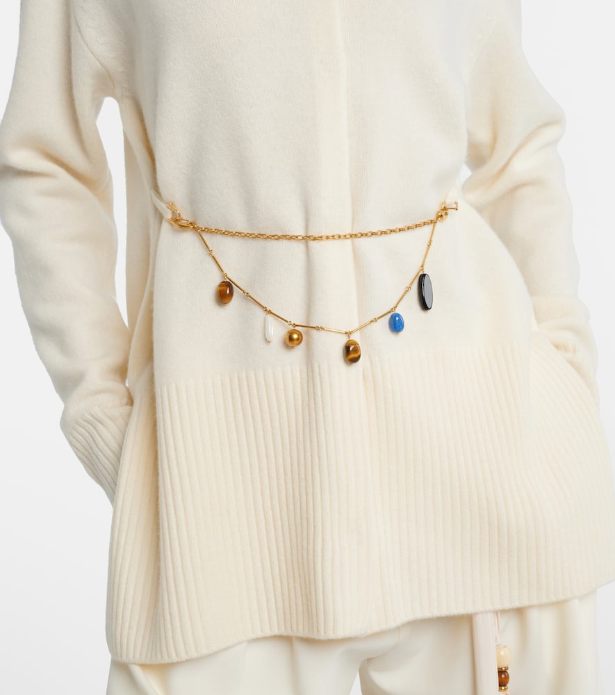 Belted wool cardigan