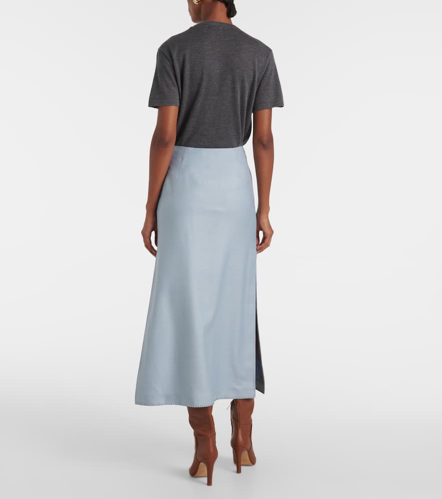 Gabriela Hearst Defina silk and wool midi skirt