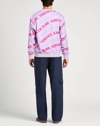 Man Sweatshirt Lilac Size M Cotton