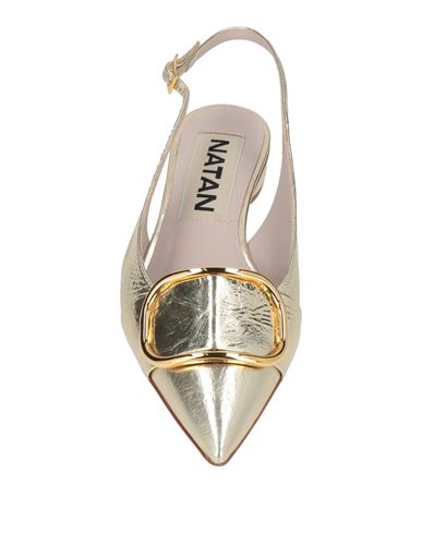 Woman Ballet flats Platinum Size 10 Leather