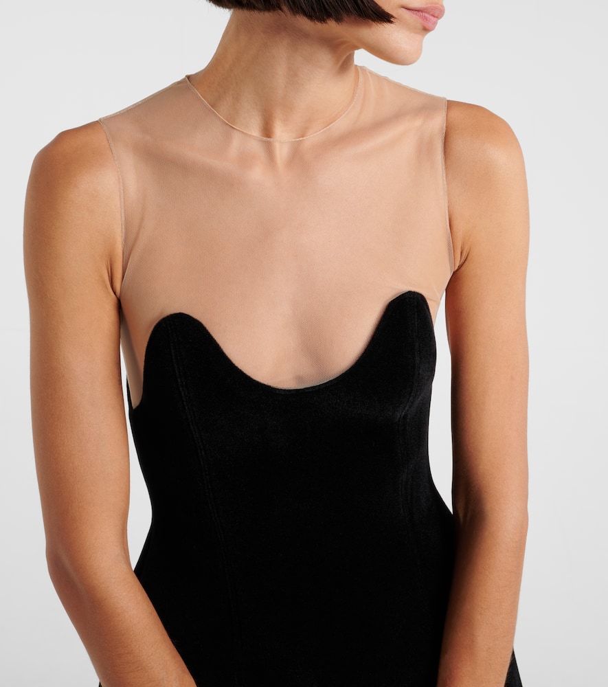 Wave tulle minidress