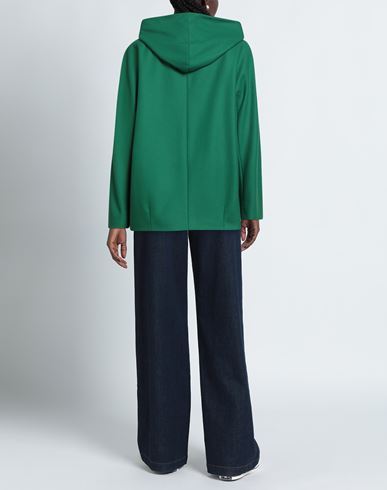 Woman Coat Green Size 6 Virgin Wool, Polyamide