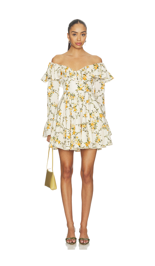 Agua by Agua Bendita Verso Mini Dress in Valle - White. L also in
