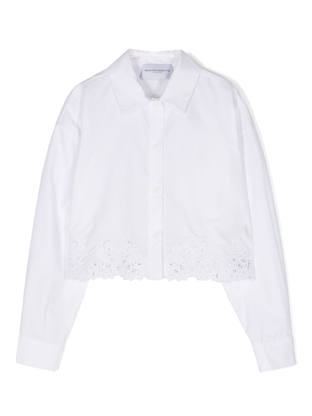 Broderie-anglaise cotton shirt - White