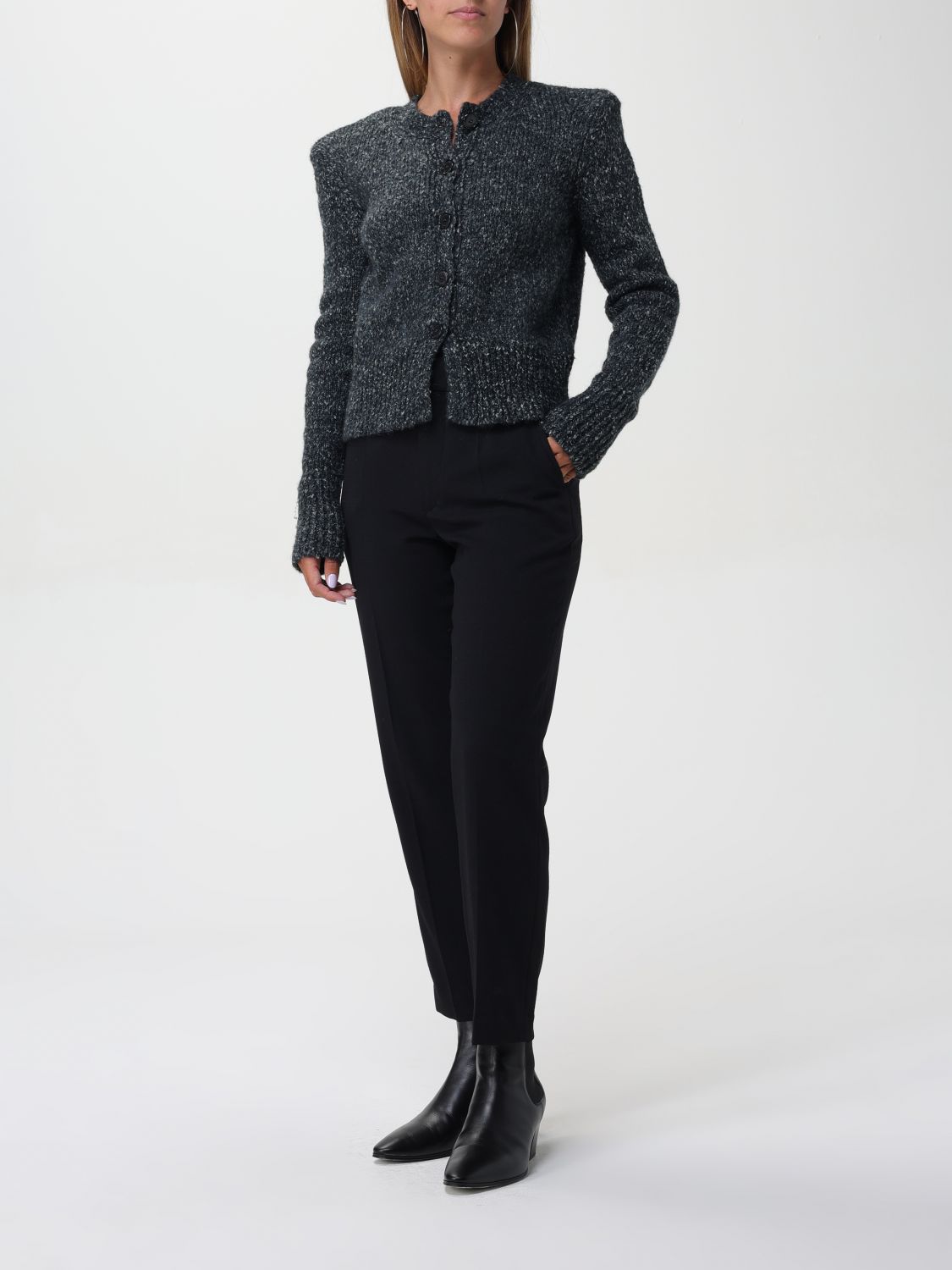 Kathlen cropped cardigan - Grey