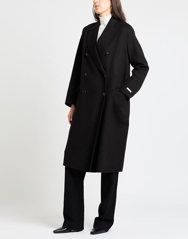 Paltò Woman Coat Black Size 8 Wool, Nylon