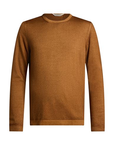 Man Sweater Camel Size 40 Virgin Wool