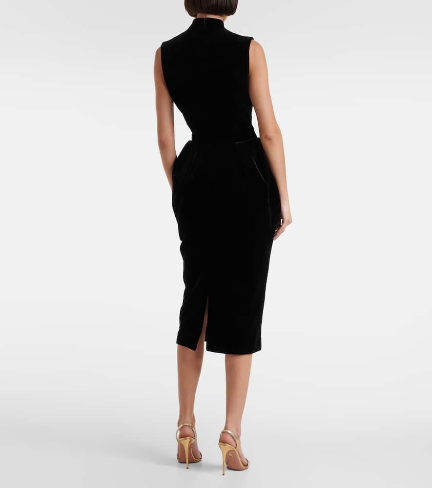 Velvet midi dress