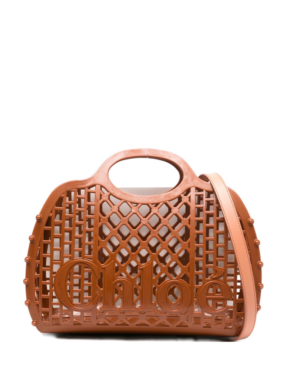 Cage tote bag - Brown