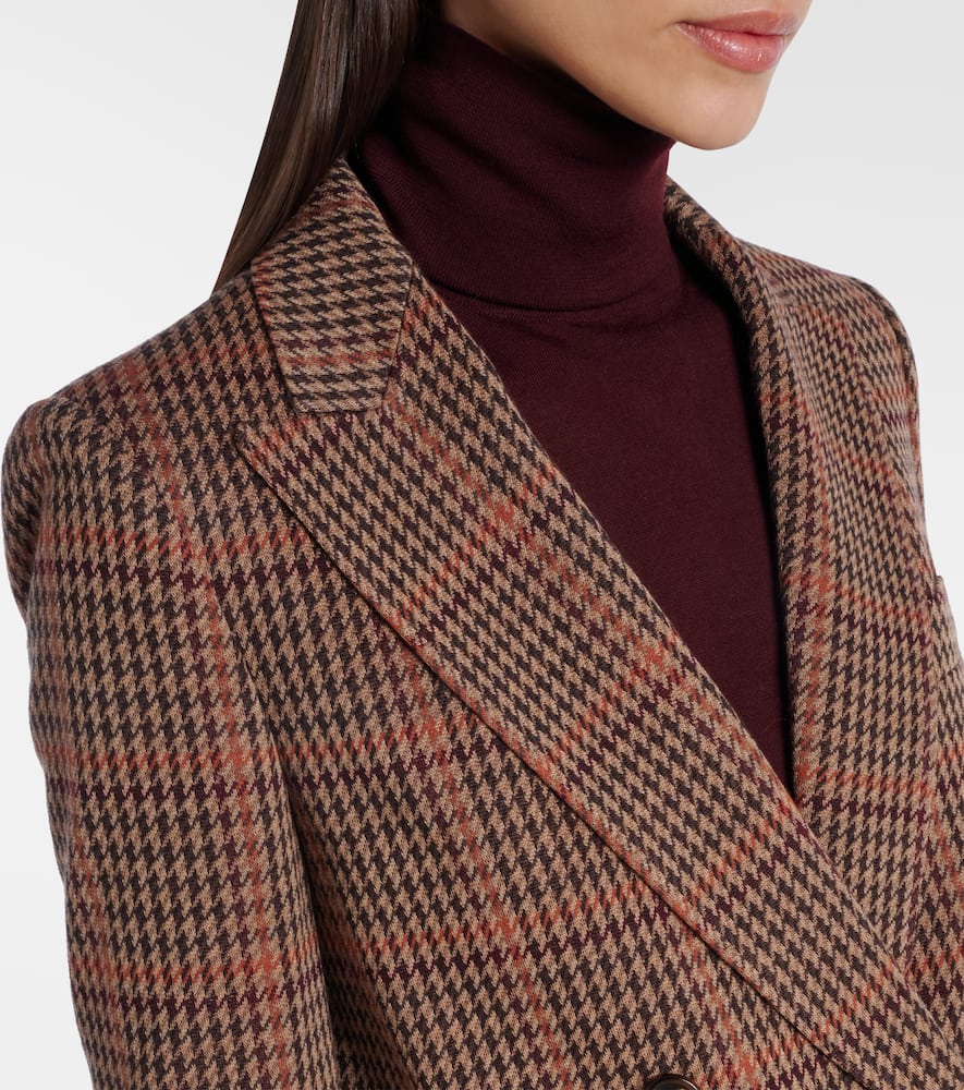 Guelfo checked wool and cotton blazer