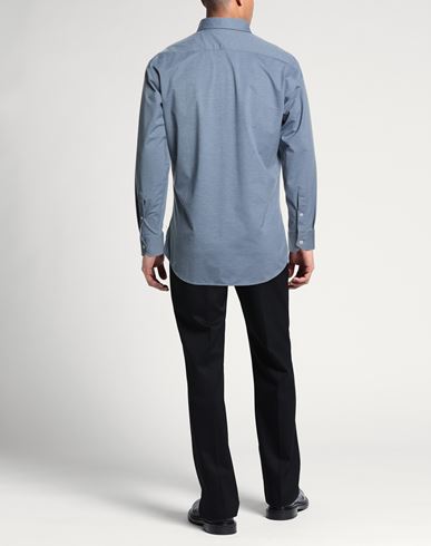 Man Shirt Slate blue Size 16 Polyester, Polyamide, Elastane