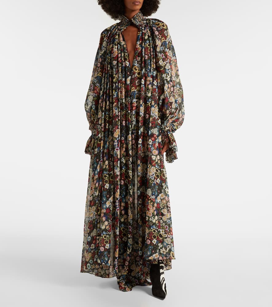 Edgar floral silk tulle maxi dress