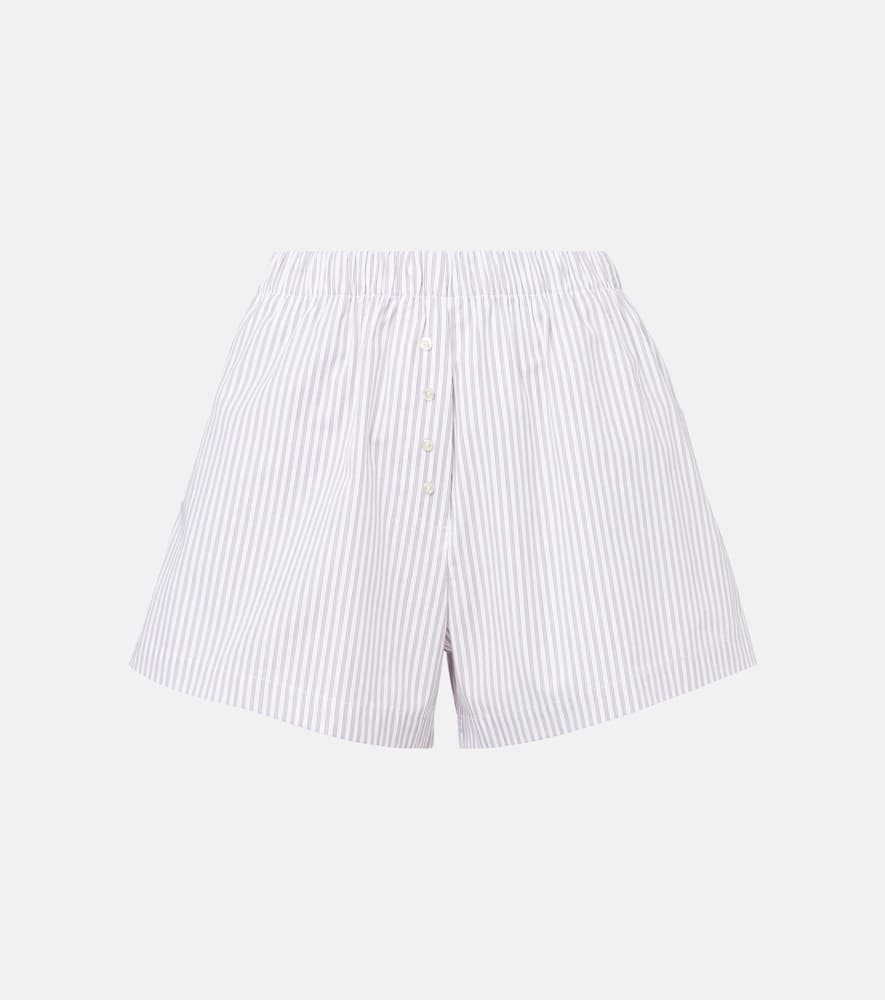 Yoshi striped cotton-blend twill boxers