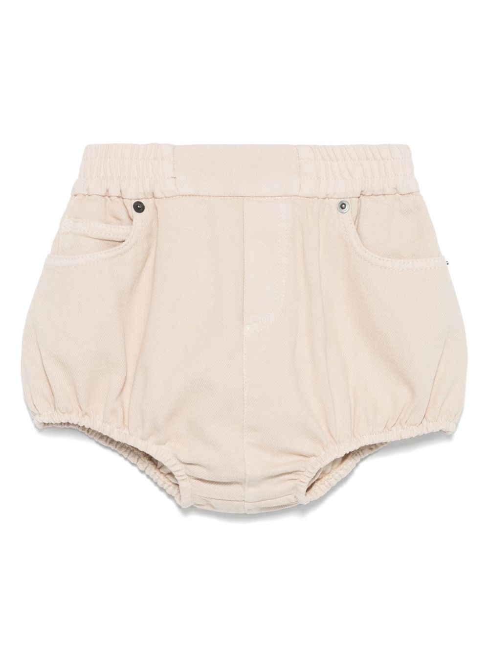 Logo-embroiderede shorts - Neutrals