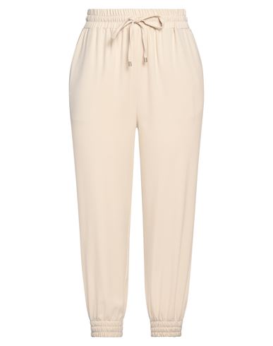 Denny Rose Woman Pants Ivory Size 10 Polyester, Viscose, Elastane