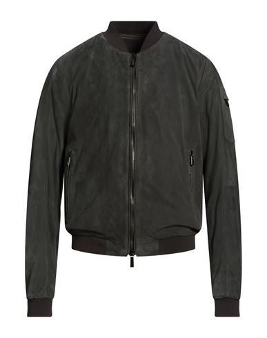 Man Jacket Charcoal Size 50 Leather