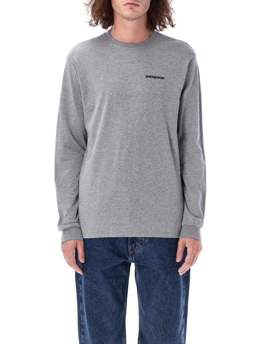 Grey Crewneck Graphic Logo T-Shirt