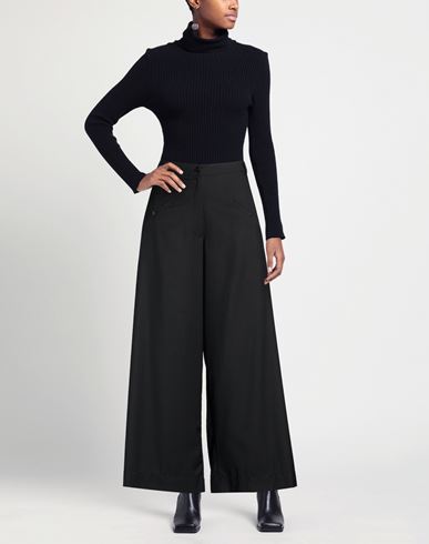 Woman Pants Black Size XL Polyester, Viscose