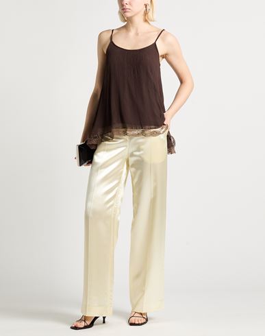 Woman Top Dark brown Size M Viscose