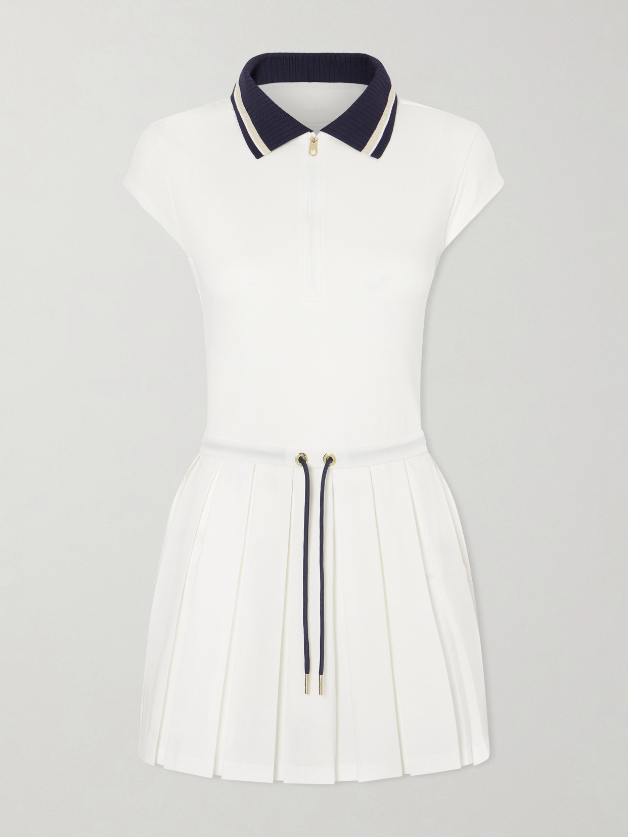Nico Pleated Pointelle-jersey Dress - White