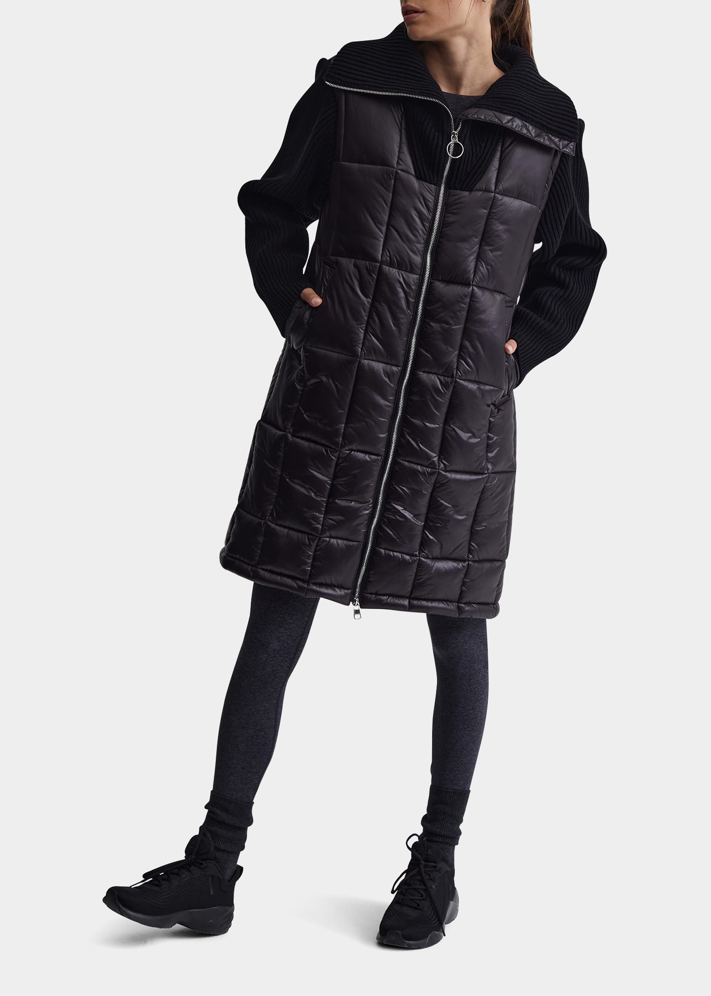 Mayten Long Knit Puffer Jacket
