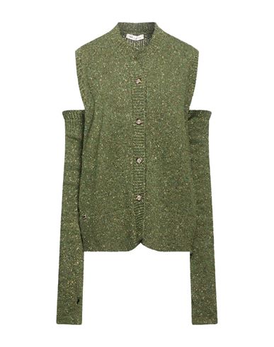 Woman Cardigan Military green Size M Virgin Wool, Polyamide, Viscose, Polyester