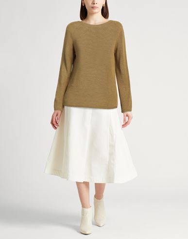 's Max Mara Woman Sweater Military green Size M Linen