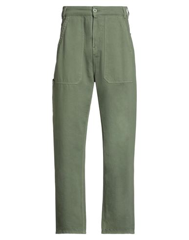Man Pants Military green Size 29 Cotton, Recycled cotton