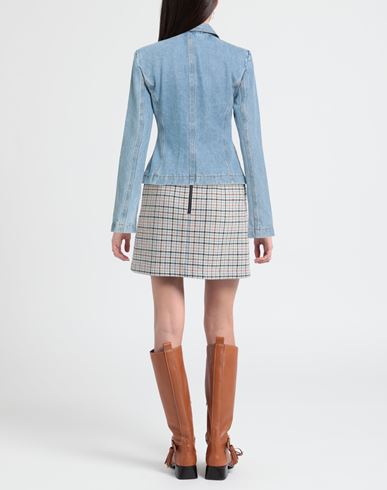 Woman Denim outerwear Blue Size 2 Cotton