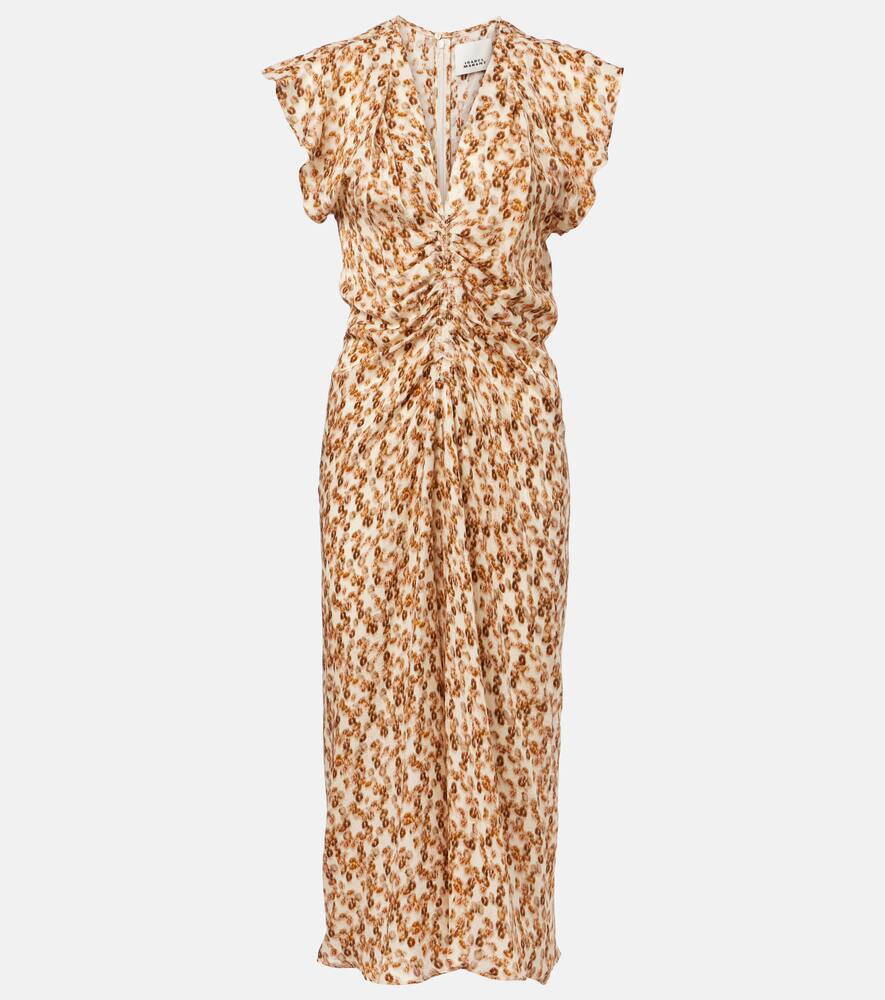 Lyndsay gathered jacquard midi dress