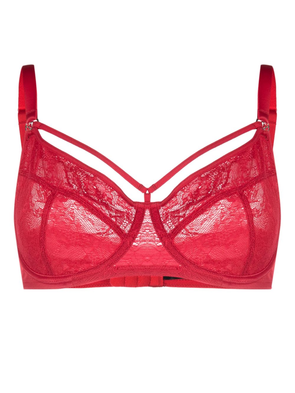 Space Odyssey balconette bra - Red