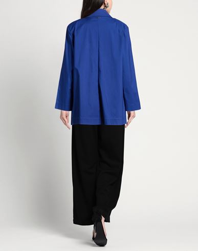 Woman Jacket Blue Size L Cotton, Polyamide, Elastane