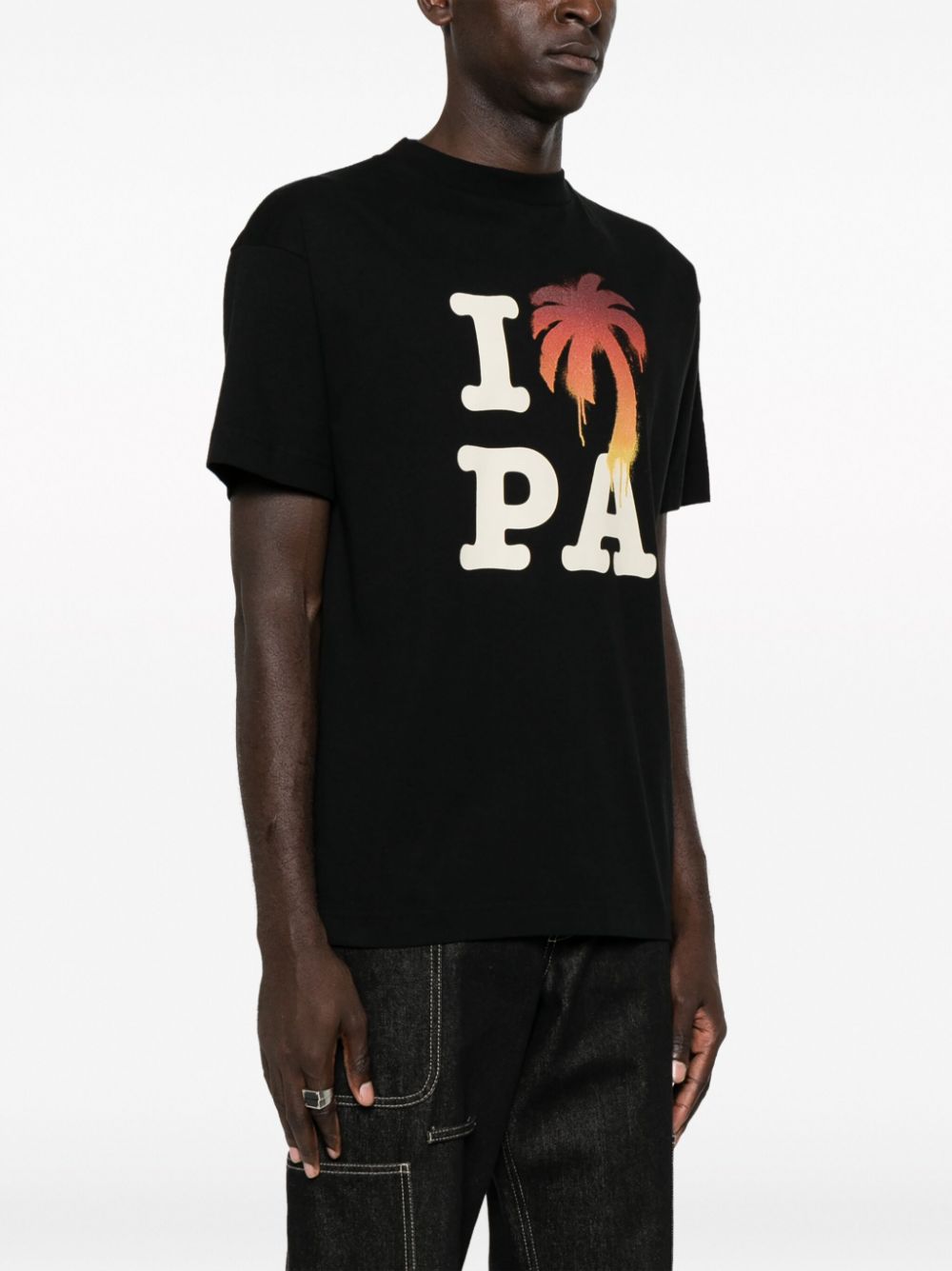 Logo-print cotton T-shirt - Black